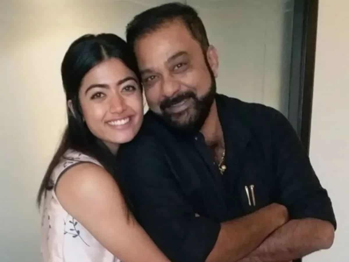 Madan Mandanna with Rashmika Mandanna